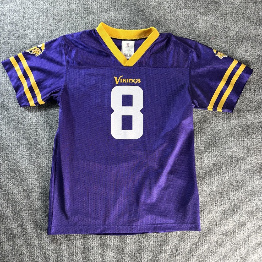Minnesota Vikings Football Jersey Boys XL Purple NFL Cousins 8 NFL Team Apparel